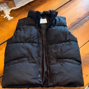 Kids Black Puffer Vest